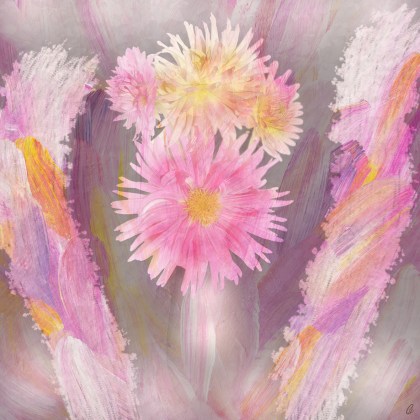 peinture pastel fleurs